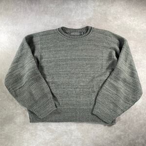 Vintage David Taylor Grey Acrylic Cozy And Baggy Knit Sweater